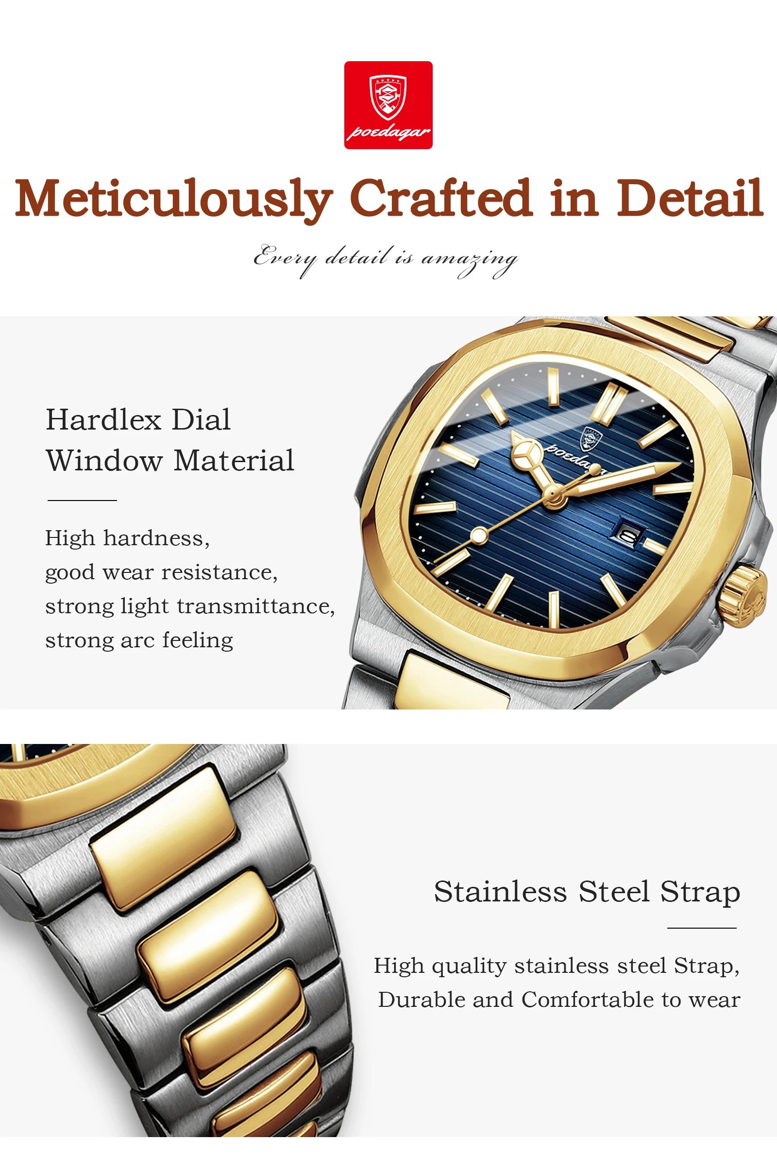 Luxury Square Watch for Woman Waterproof Luminous Date Ladies Watch Stainless Steel Quartz Women's Watches Female Reloj