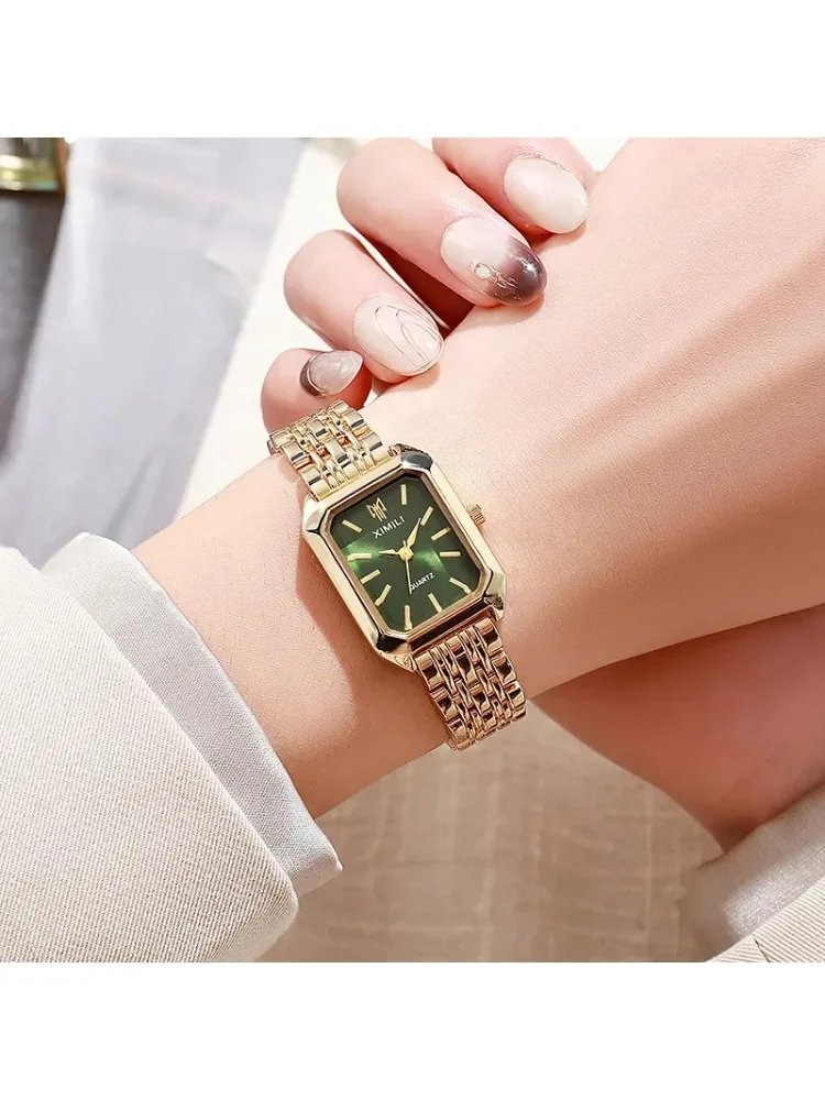 2024 New Women Watch Light Luxury Brand Stainless Steel Ladies Business Watches Female Student Fashion Quartz Wristwatches