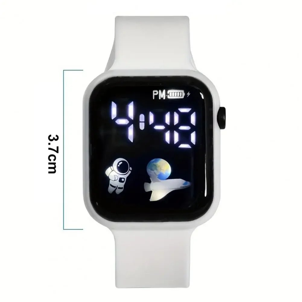 Led Children's Watch Sport Digital Watches Spaceman Silicone Strap Waterproof Electronic Wristwatch for Boys Girls Gift 손목시계