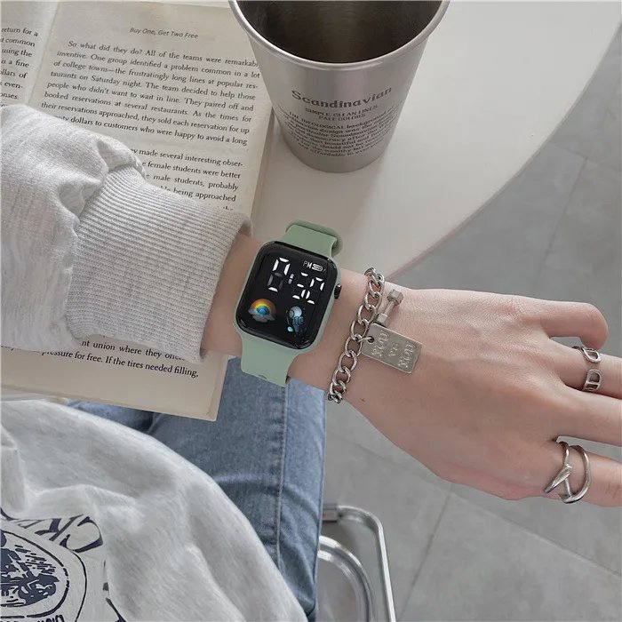 Led Children's Watch Sport Digital Watches Spaceman Silicone Strap Waterproof Electronic Wristwatch for Boys Girls Gift 손목시계