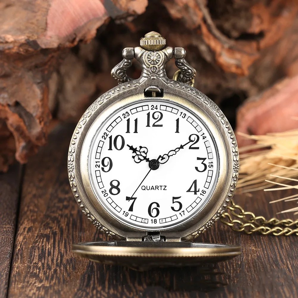 classic Three Horse Bronze vintage Men Women antique model Tuo table Embossed Pocket Watches