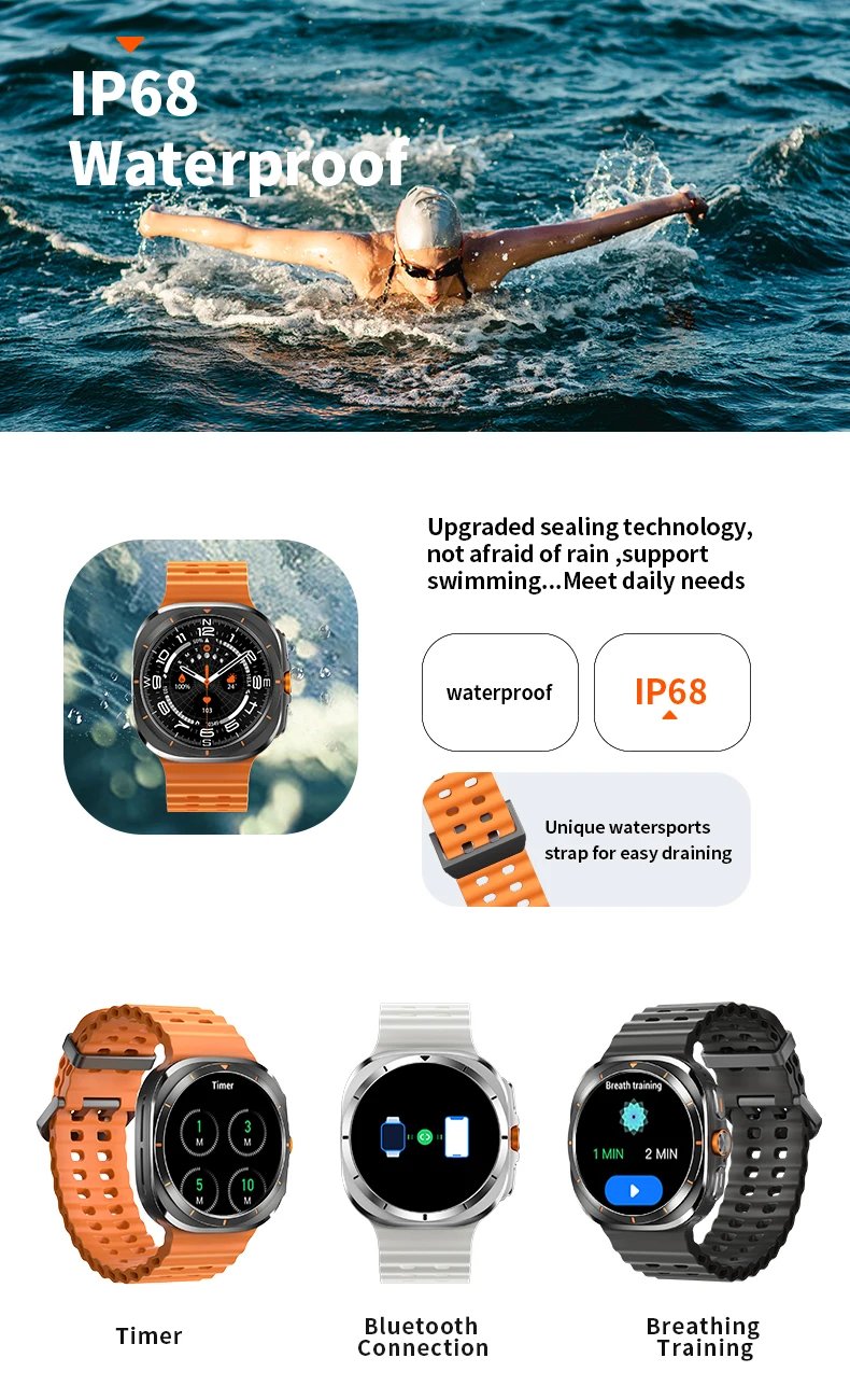 Vwar Watch 7 Ultra 47mm Smart Watch IP68 Waterproof Bluetooth Call Compass Smartwatch for Men Women 1.43″ AMOLED Screen SpO2 Vwar Watch 7 Ultra 47mm Smart Watch IP68 Waterproof Bluetooth Call Compass Smartwatch for Men Women 1.43