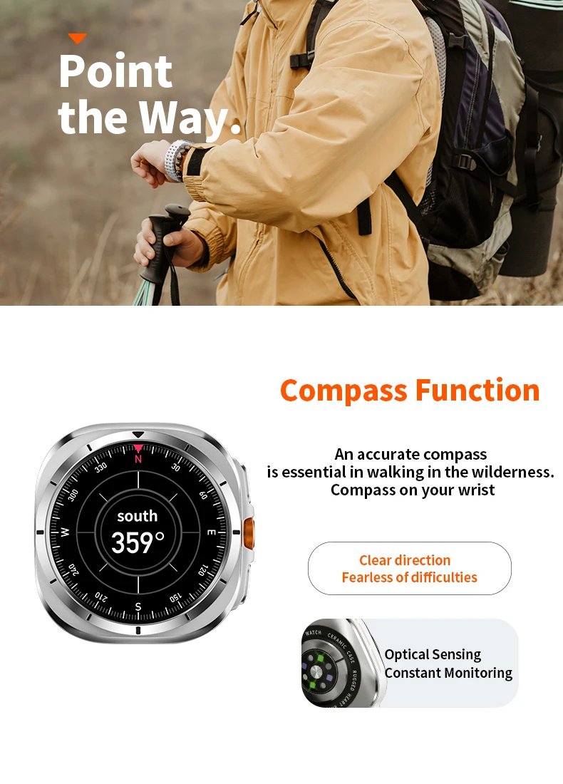 Vwar Watch 7 Ultra 47mm Smart Watch IP68 Waterproof Bluetooth Call Compass Smartwatch for Men Women 1.43″ AMOLED Screen SpO2 Vwar Watch 7 Ultra 47mm Smart Watch IP68 Waterproof Bluetooth Call Compass Smartwatch for Men Women 1.43