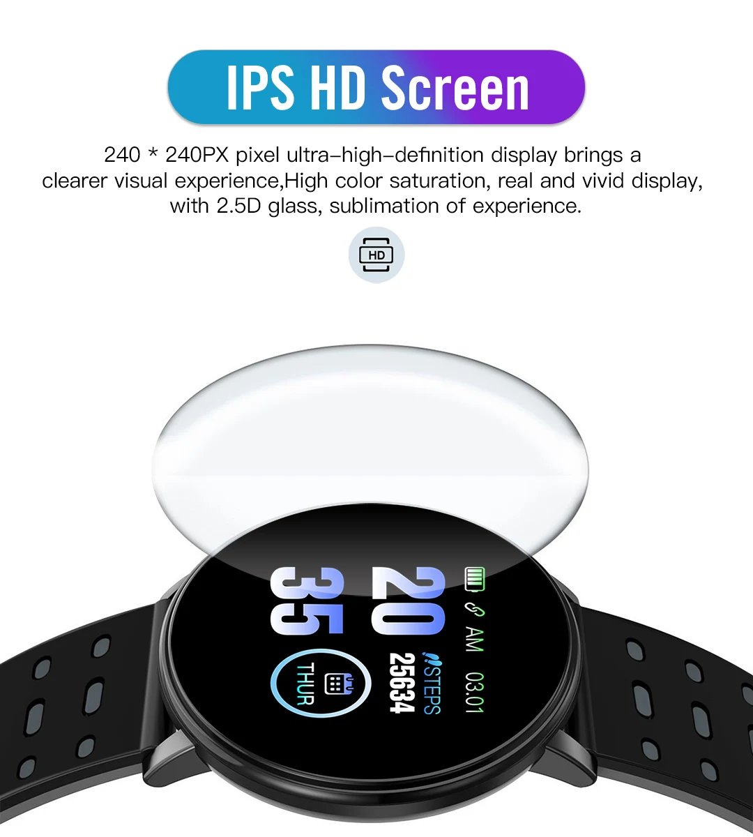 119S Smartwatch Bluetooth Smart Watch Men Blood Pressure Women Smart Band Clock Sports Fitness Tracker Watch For Android IOS