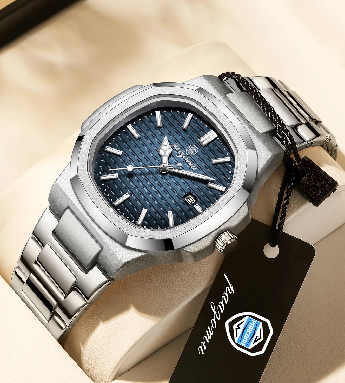 Luxury Man Wristwatch Waterproof Luminous Chronograph Watch for Men Stainless Steel Men's Quartz Watches reloj hombre