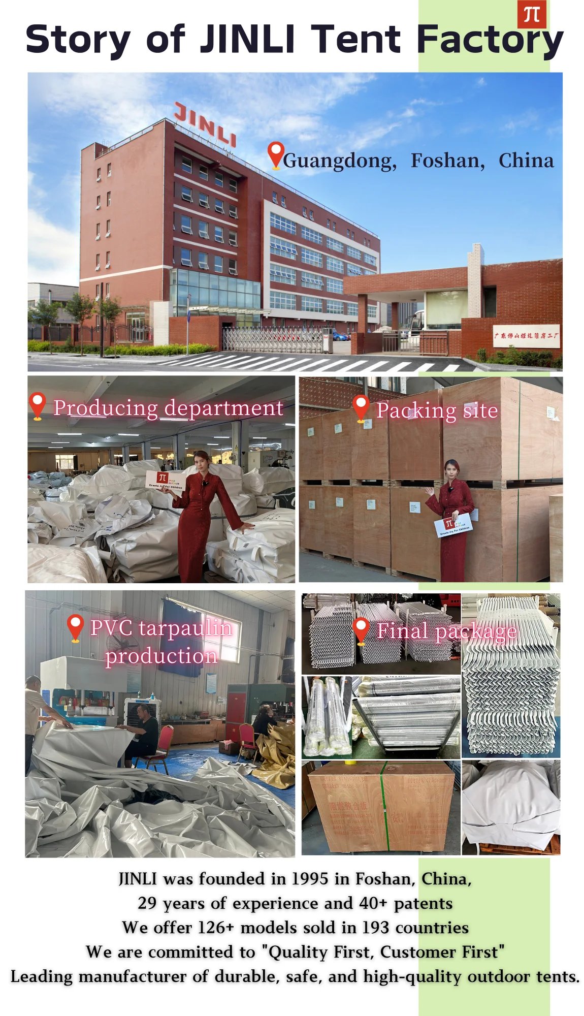 Triangular Oxford Double-layer Tent Galvanized Square Tube Two Floor Villa Cabin Anti-light Luxury Rain Camping Tent Glamping