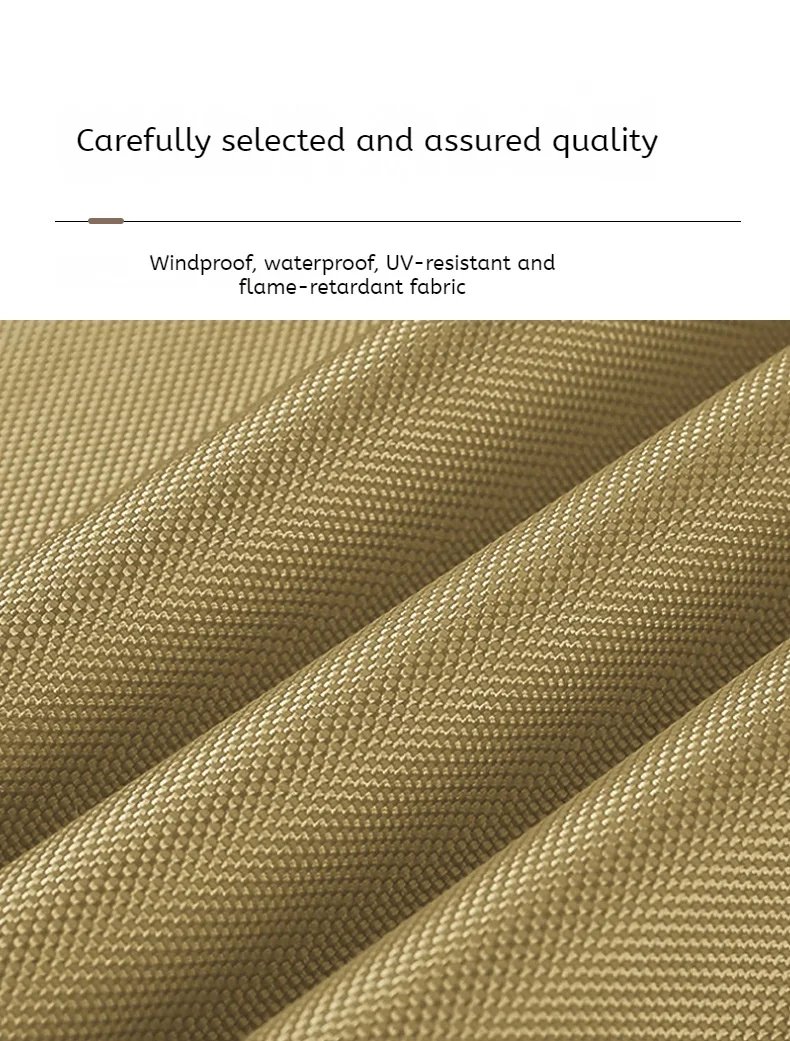 Triangular Oxford Double-layer Tent Galvanized Square Tube Two Floor Villa Cabin Anti-light Luxury Rain Camping Tent Glamping