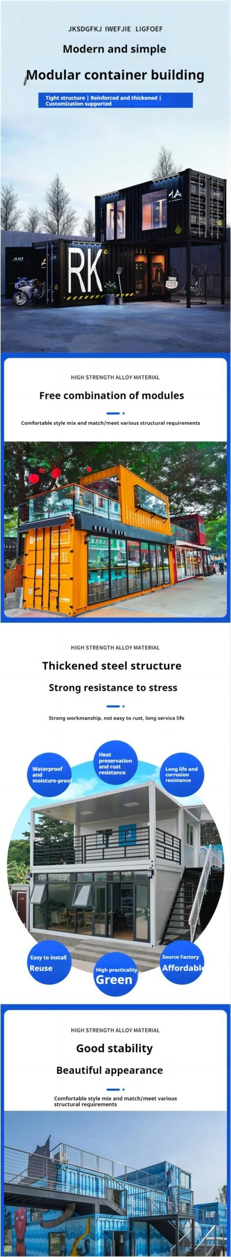 New Foreign Trade Fast-assembly Residential and Office Integrated Houses Space Capsule Mobile Homestay