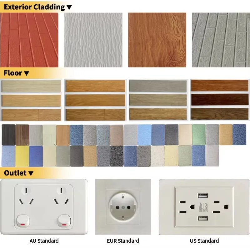 20ft Expandable Container House Ready Made Living Prefabricated Villa Prefab Portable Mobile Tiny Home.