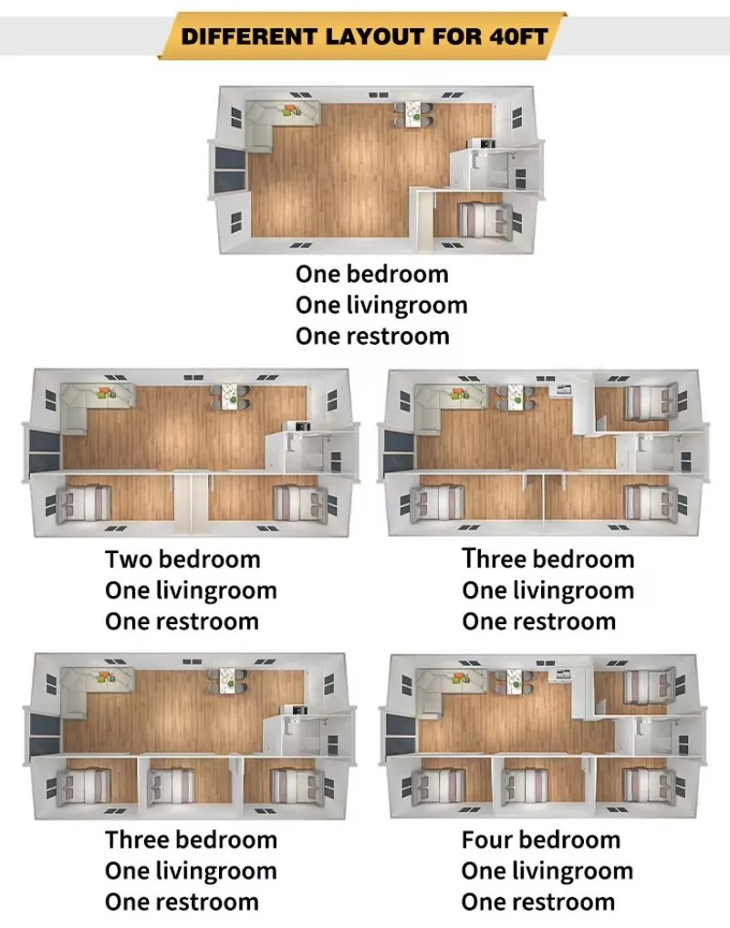20ft Expandable Container House Ready Made Living Prefabricated Villa Prefab Portable Mobile Tiny Home.
