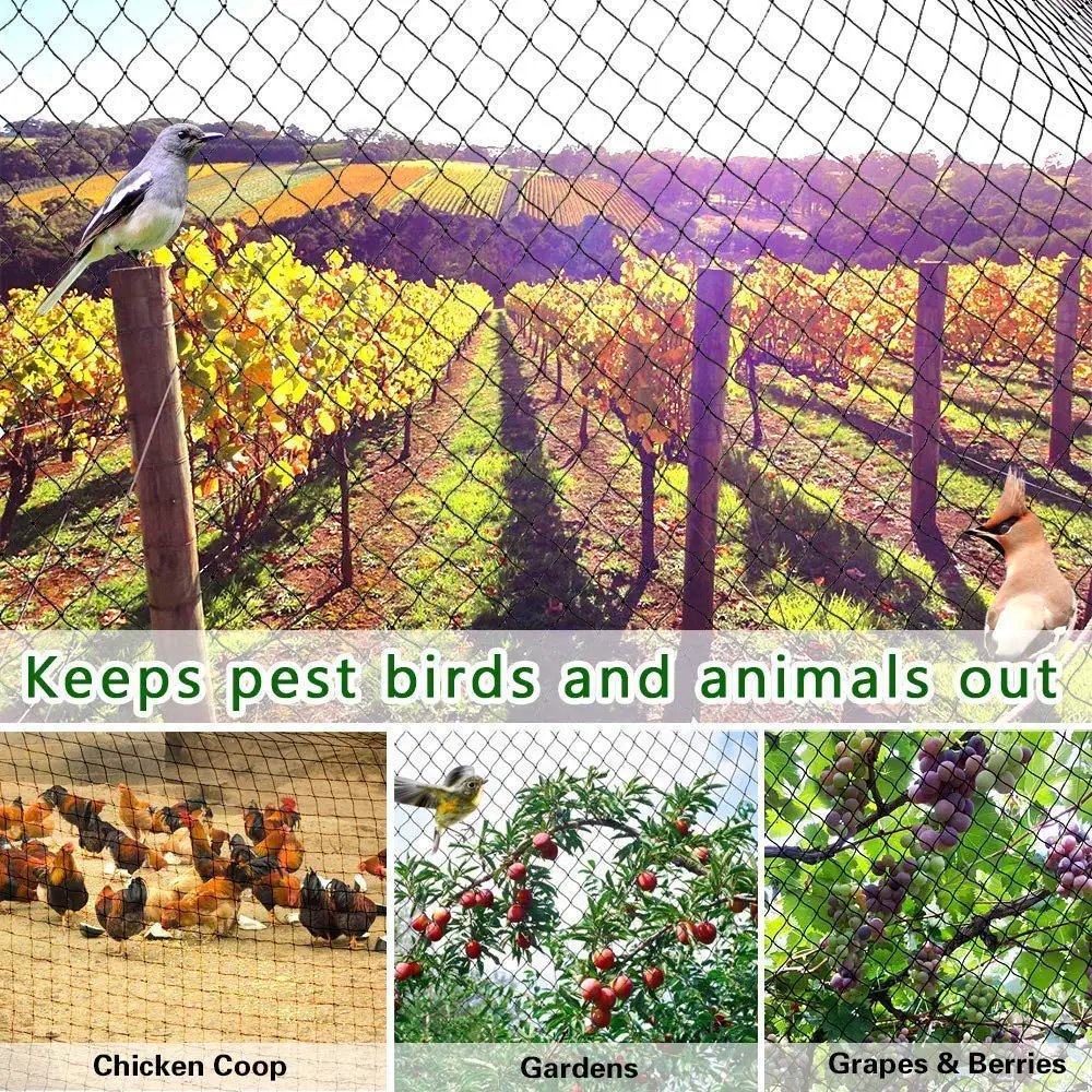Heavy Duty Anti Bird Netting Garden Deer Fence Netting, Garden Net and Crops Protective Fencing Mesh for Anti Bird Deer Cat Dog