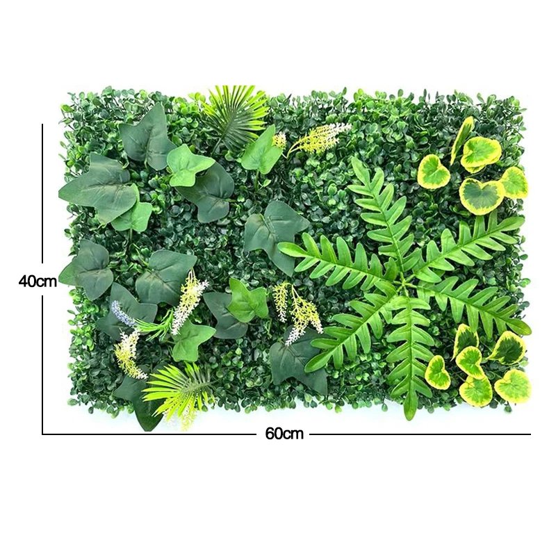 60x40cm Artificial Plant Green Wall Landscape Home Garden Jungle Decor Fake Plants Plastic Lawn Wall Panels Garden Fence Decorat 60x40cm Artificial Plant Green Wall Landscape Home Garden Jungle Decor Fake Plants Plastic Lawn Wall Panels Garden Fence Decorat