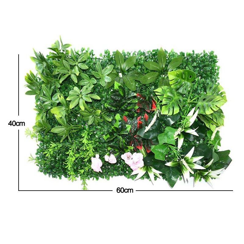 60x40cm Artificial Plant Green Wall Landscape Home Garden Jungle Decor Fake Plants Plastic Lawn Wall Panels Garden Fence Decorat 60x40cm Artificial Plant Green Wall Landscape Home Garden Jungle Decor Fake Plants Plastic Lawn Wall Panels Garden Fence Decorat