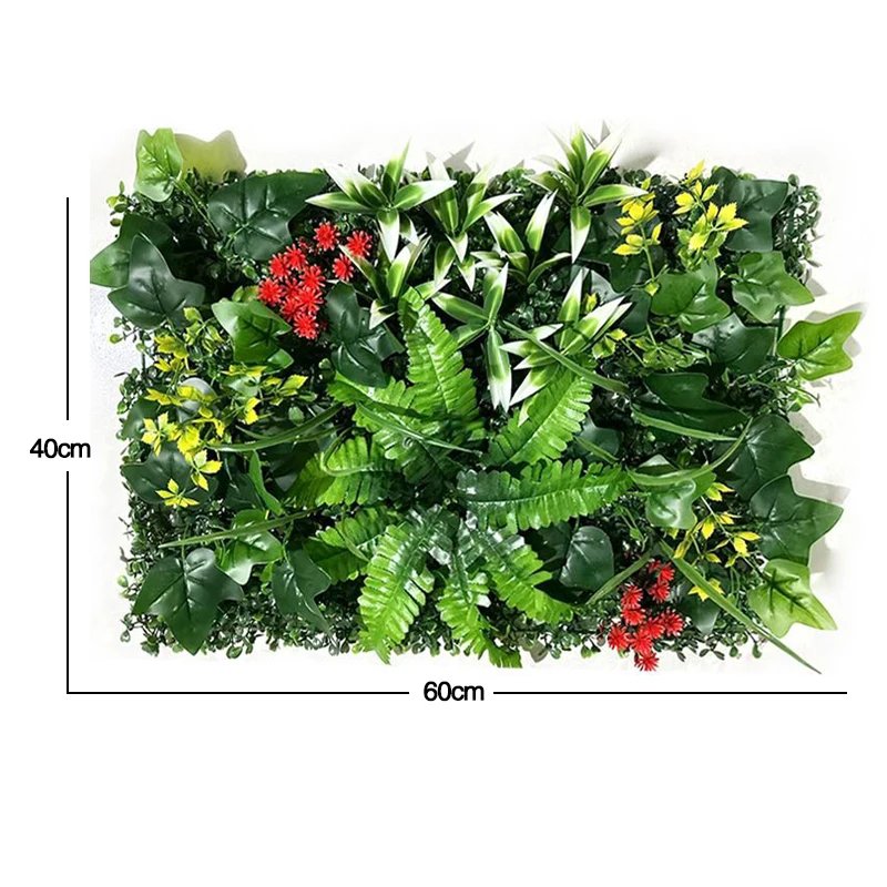 60x40cm Artificial Plant Green Wall Landscape Home Garden Jungle Decor Fake Plants Plastic Lawn Wall Panels Garden Fence Decorat 60x40cm Artificial Plant Green Wall Landscape Home Garden Jungle Decor Fake Plants Plastic Lawn Wall Panels Garden Fence Decorat
