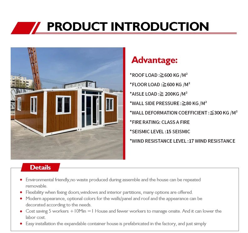 Ready Made Mobile Prefab Expandable 20 Ft Container Houses Prefab Folding Home with 2 3 4 5 Bedroom Luxury Prefabricated House