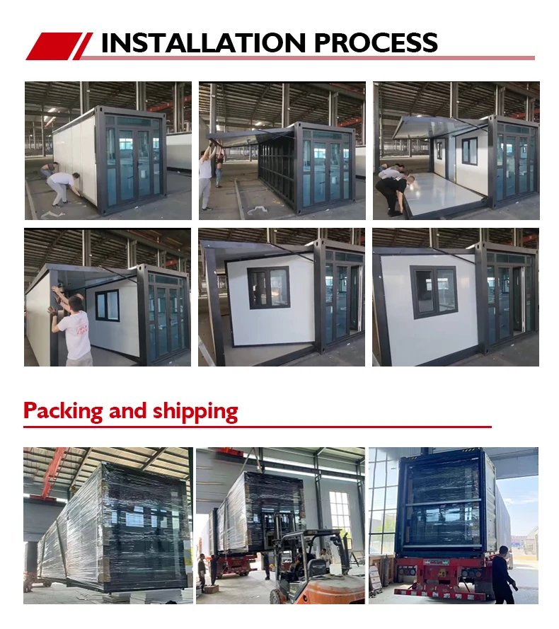 Ready Made Mobile Prefab Expandable 20 Ft Container Houses Prefab Folding Home with 2 3 4 5 Bedroom Luxury Prefabricated House