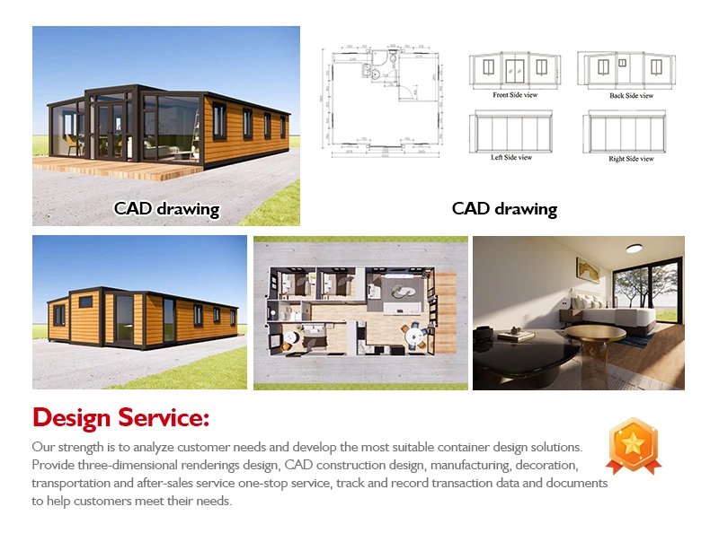 Ready Made Mobile Prefab Expandable 20 Ft Container Houses Prefab Folding Home with 2 3 4 5 Bedroom Luxury Prefabricated House