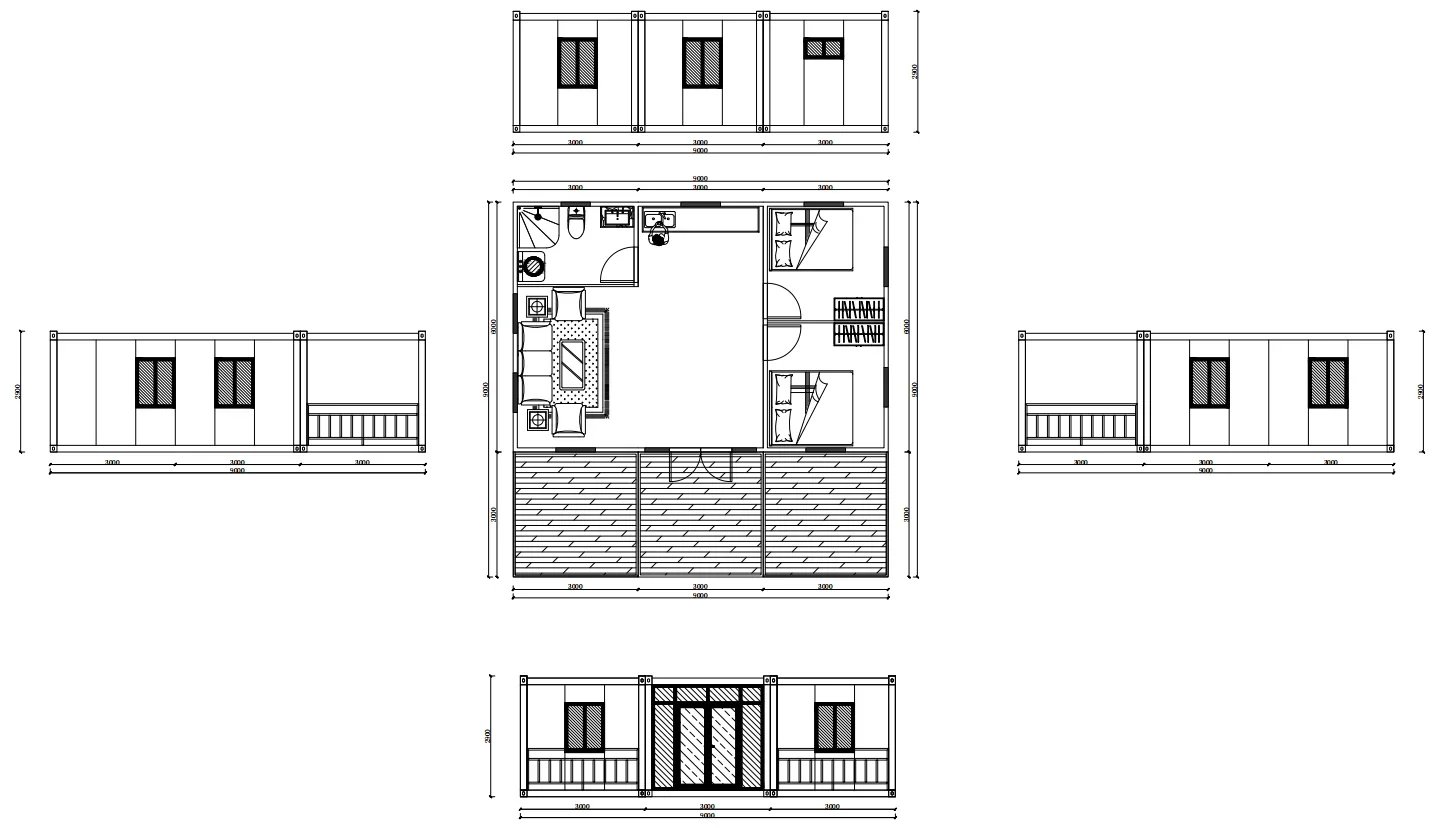 20ft 40ft Container House Project Waterproof Prefabricated House Container Customized Detachable Modular Fireproof Prefab Office 20ft 40ft Container House Project Waterproof Prefabricated House Container Customized Detachable Modular Fireproof Prefab Office