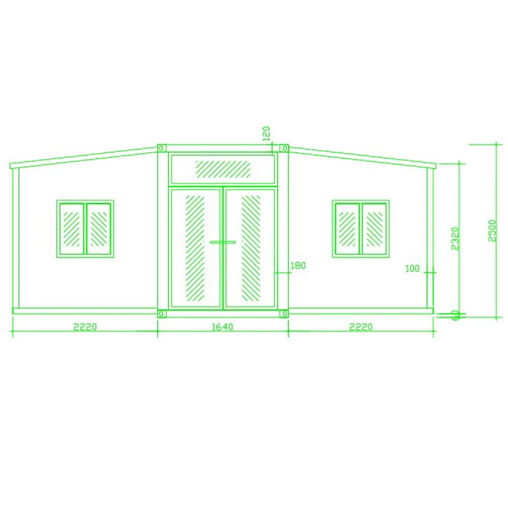 YG 20/40FT Tiny House Two-storey Innovations Container House Extendable Is Made of Carved Metal Plate with Glass Curtain Wall