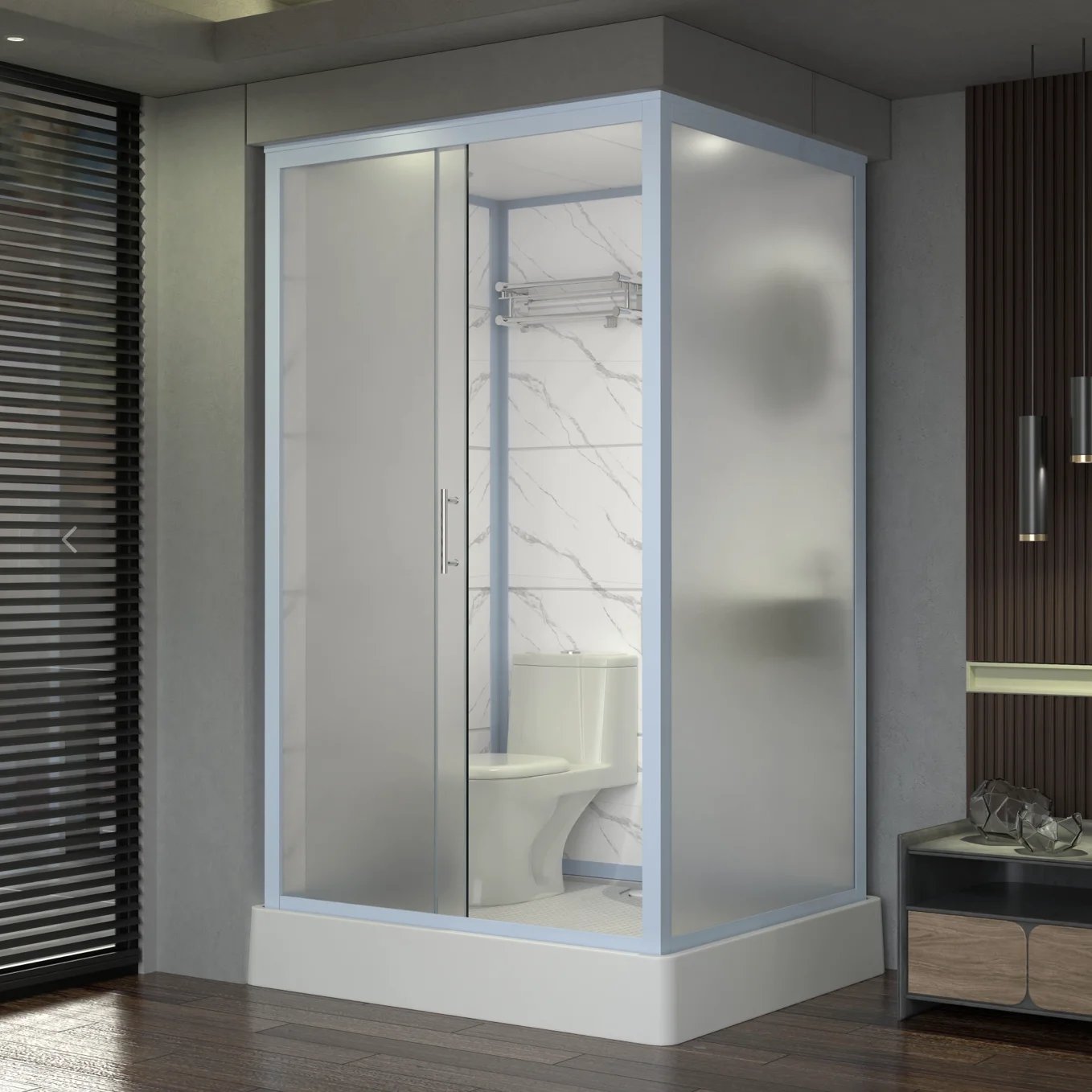 All-in-one Bathroom Hotel Tent Overall Bathroom Shower Room Finished Product Integrated Bathroom Rental Hotel Shower With Toilet (Copy)