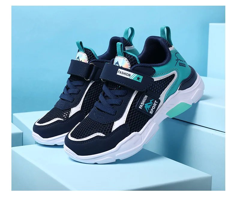 Children Casual Shoes Boys Light Student Summer 5 8 9 10 12 13 Years Old Sport Mesh Footwear Kids Fashion Chunky Sneakers Tenis