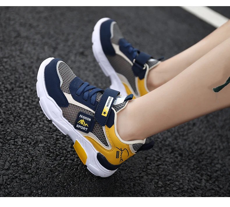 Children Casual Shoes Boys Light Student Summer 5 8 9 10 12 13 Years Old Sport Mesh Footwear Kids Fashion Chunky Sneakers Tenis