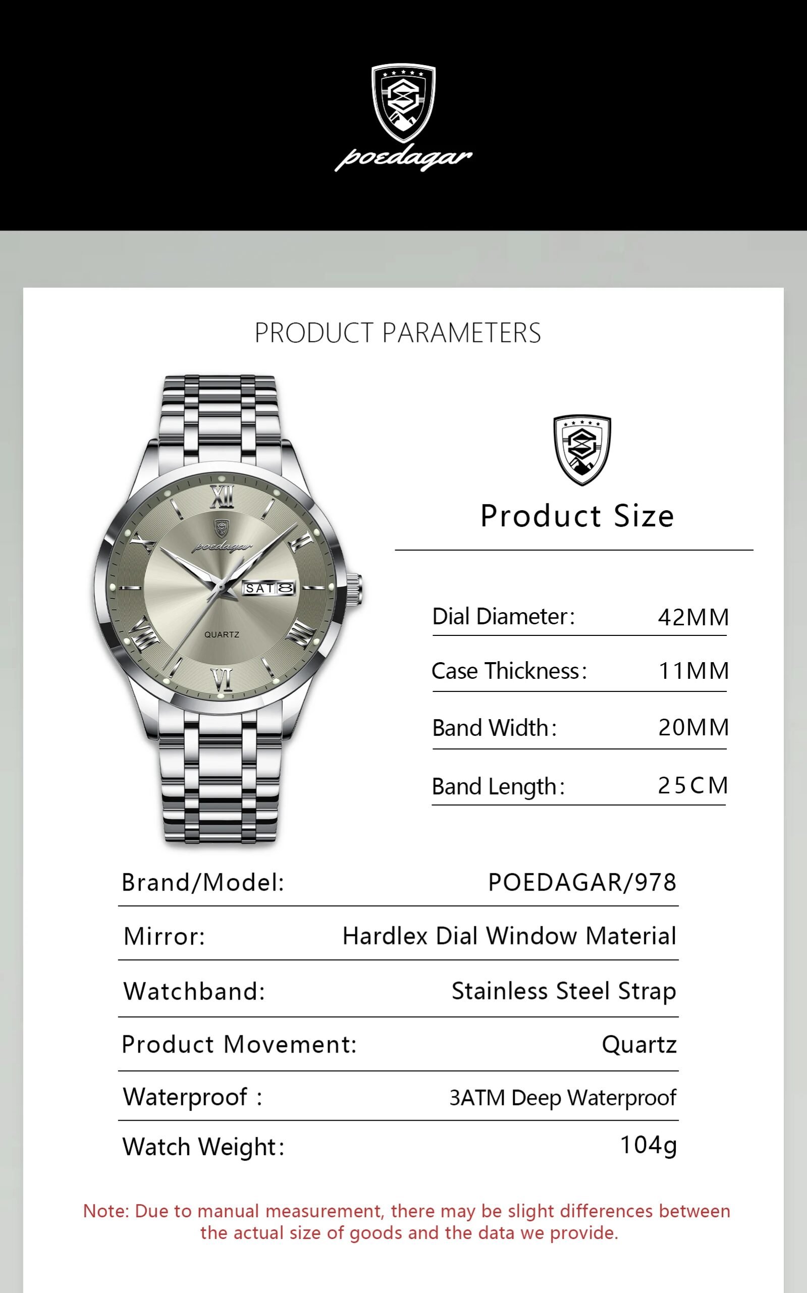 Luxury Fashion Men Clock Waterproof Luminous Week Date Sports Man Wristwatch Stainless Steel Men's Quartz Watches Reloj