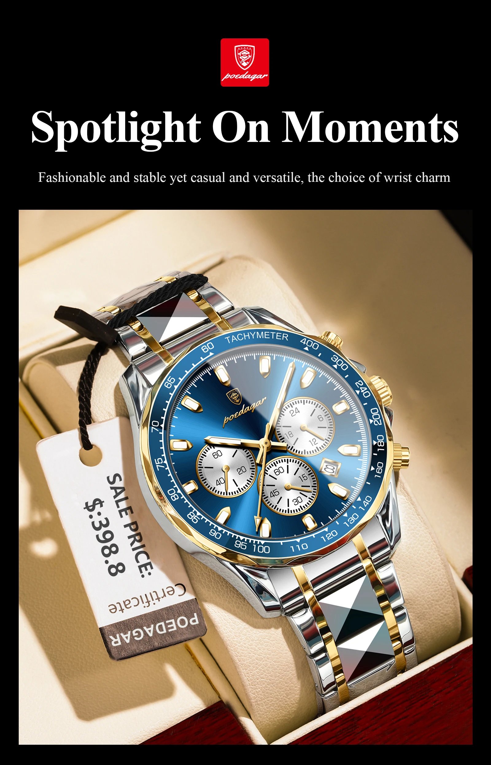 POEDAGAR Luxury Sports Men Watch Waterproof Luminous Date Chronograph Man Wristwatch Stainless Steel Casual Quartz Men’s Watches POEDAGAR Luxury Sports Men Watch Waterproof Luminous Date Chronograph Man Wristwatch Stainless Steel Casual Quartz Men’s Watches