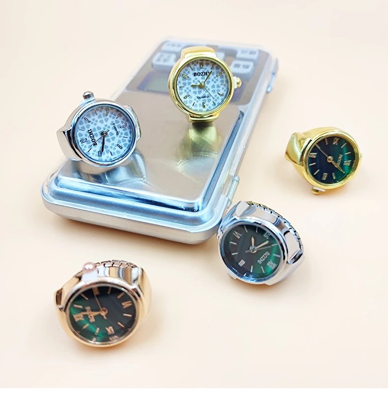 Hot Selling Finger Watch Ring Creative Movement Fashion Accessories Vintage Alloy Shell Quartz Watch Men Jewelry Women Gift Hot Selling Finger Watch Ring Creative Movement Fashion Accessories Vintage Alloy Shell Quartz Watch Men Jewelry Women Gift