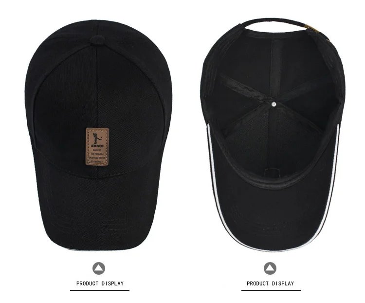 Summer Women Men Structured Baseball Cap Solid Cotton Adjustable Snapback Sunhat Outdoor Sports Hip Hop Baseball Hat Casquette