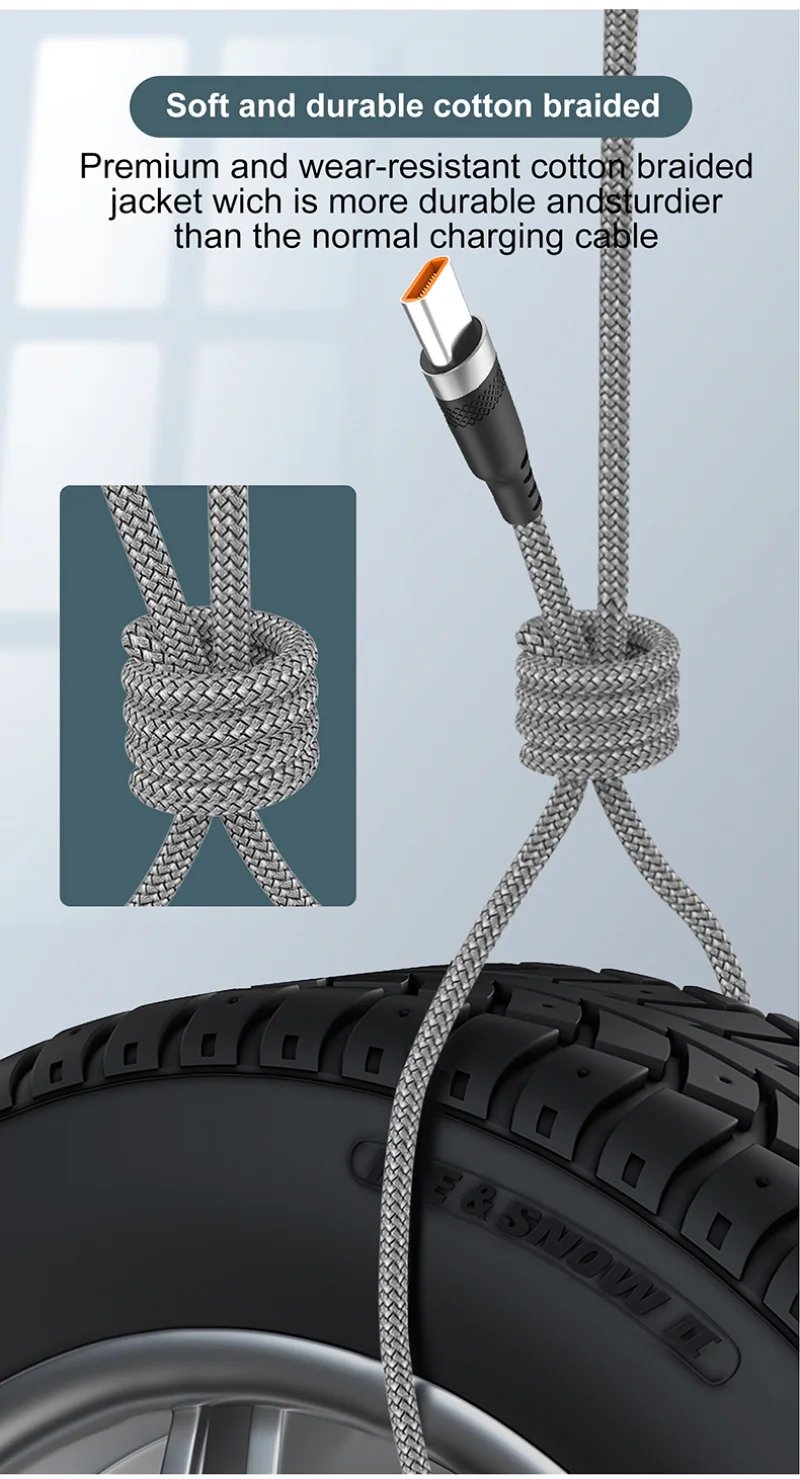 NNBILI 6a Verlengde Usb TYPE-C Kabel Gevlochten Datakabel For Samsung Huawei Xiaomi Switch Sony Ps5 TYPE-C 8M 5M 3M 2M 1M Kabel