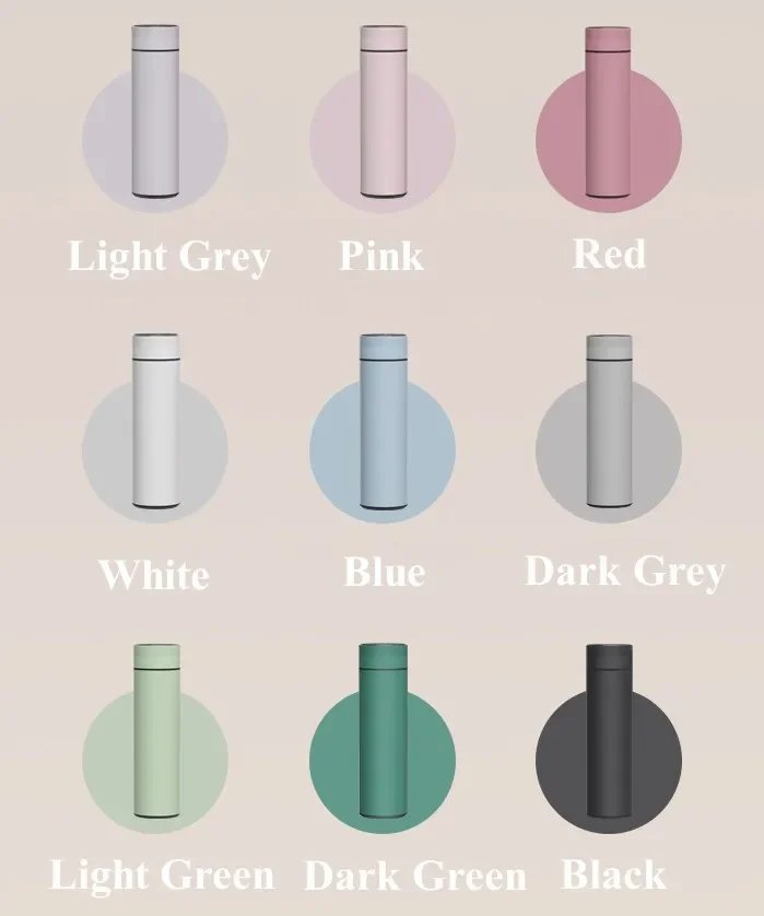 500ML Tea Water Separation Intelligent Insulated Mug Thermos Flask Stainless Steel Vacuum Kettle Coffee Mug Thermos Mug