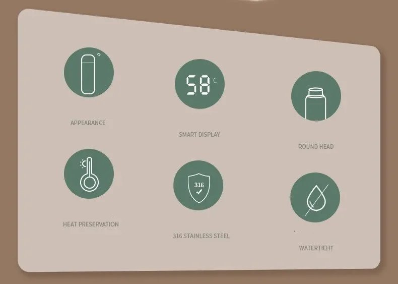 500ML Tea Water Separation Intelligent Insulated Mug Thermos Flask Stainless Steel Vacuum Kettle Coffee Mug Thermos Mug