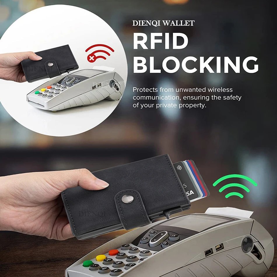 Rfid Carbon Fiber Men Wallets for Airtag Luxury Slim Mini Credit Card Holder Wallets for Men Air Tag Tracker Minimalist Purse