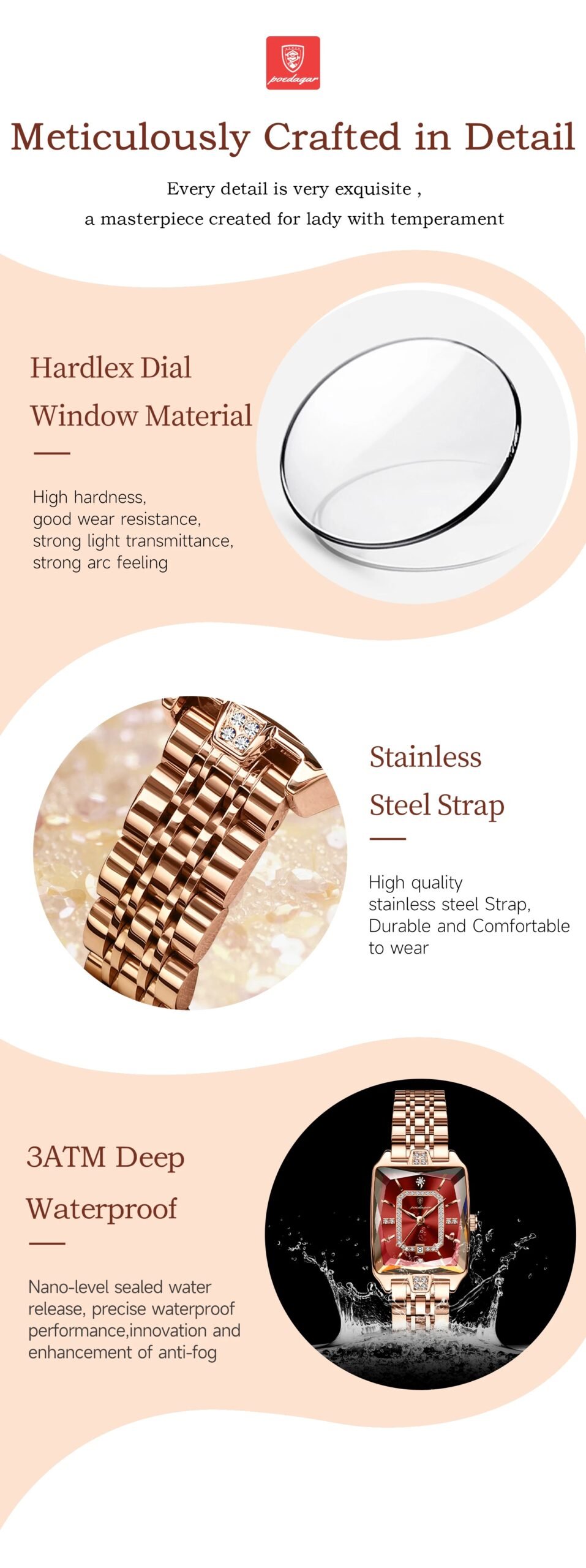 Luxury Elegant Watch For Woman Date Waterproof Rectangle Ladies Watch Stainless Steel Quartz Women Watches Female Reloj