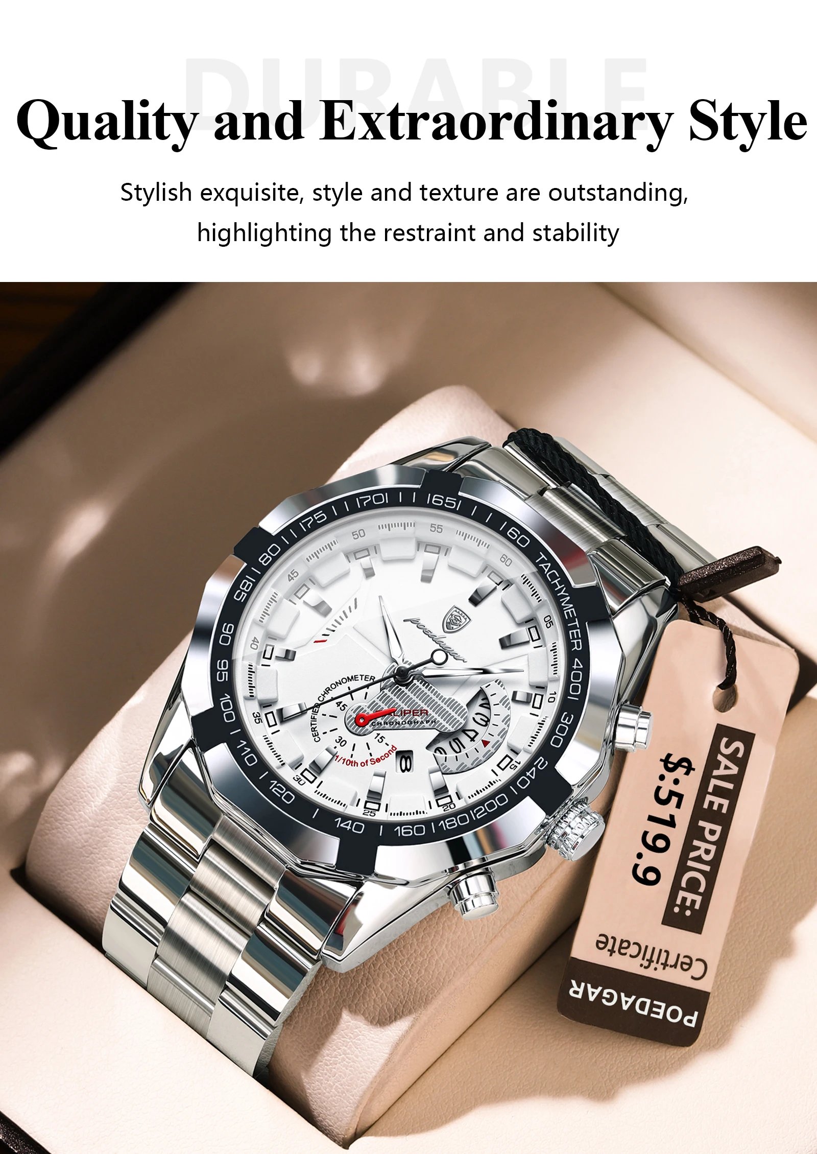 Business Military Men Clock Waterproof Luminous Calendar Man Wristwatch Stainless Steel Quartz Men's Watches Male Reloj