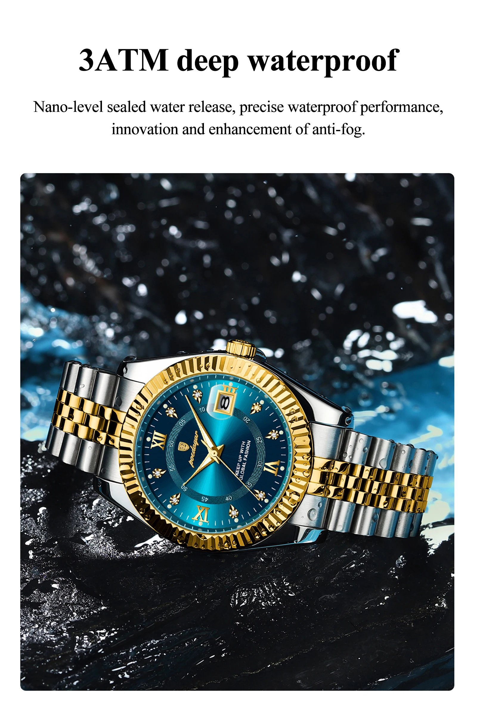 POEDAGAR Luxury Sports Man Wristwatch Military Quartz Watch For Men Waterproof Luminous Date Stainless Steel Men's Watches Reloj