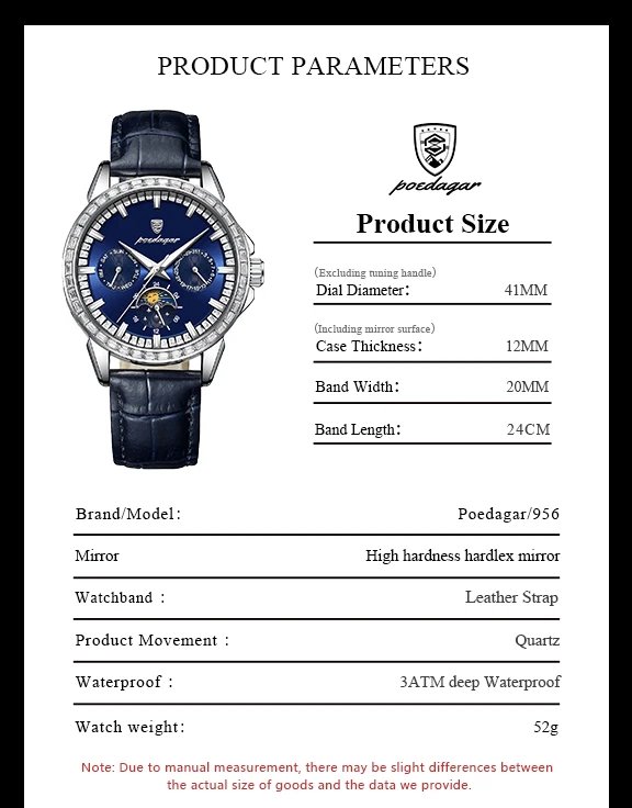 POEDAGAR Luxury Sport Watch For Man Date Week Waterproof Luminous Men Watch Leather Quartz Men's Watches Relogio Masculino Clock POEDAGAR Luxury Sport Watch For Man Date Week Waterproof Luminous Men Watch Leather Quartz Men's Watches Relogio Masculino Clock