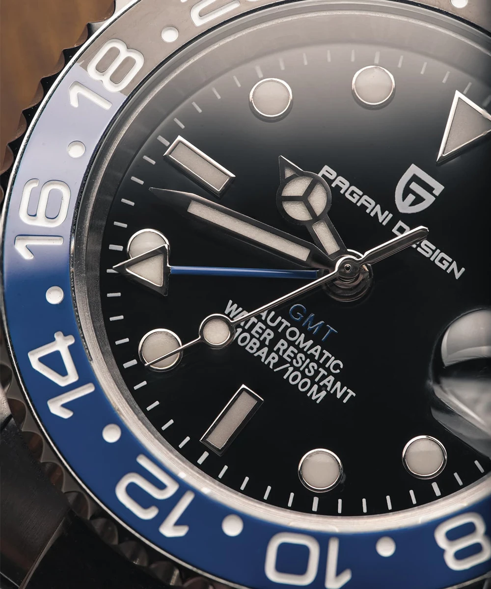 PAGANI DESIGN GMT Watches Men's Luxury Automatic Mechanical Wristwatch Sapphire Glass 40MM Stainless Steel Waterproof Watch PAGANI DESIGN GMT Watches Men's Luxury Automatic Mechanical Wristwatch Sapphire Glass 40MM Stainless Steel Waterproof Watch
