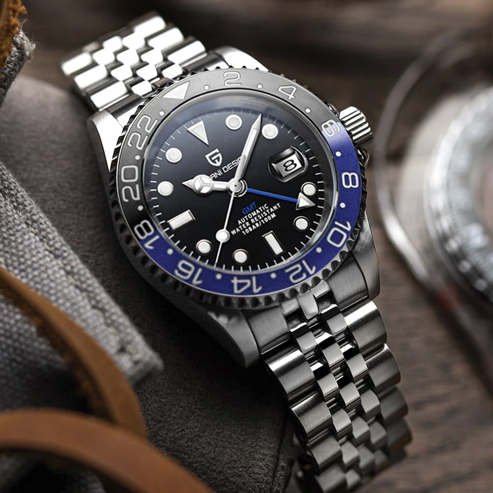 PAGANI DESIGN GMT Watches Men's Luxury Automatic Mechanical Wristwatch Sapphire Glass 40MM Stainless Steel Waterproof Watch PAGANI DESIGN GMT Watches Men's Luxury Automatic Mechanical Wristwatch Sapphire Glass 40MM Stainless Steel Waterproof Watch