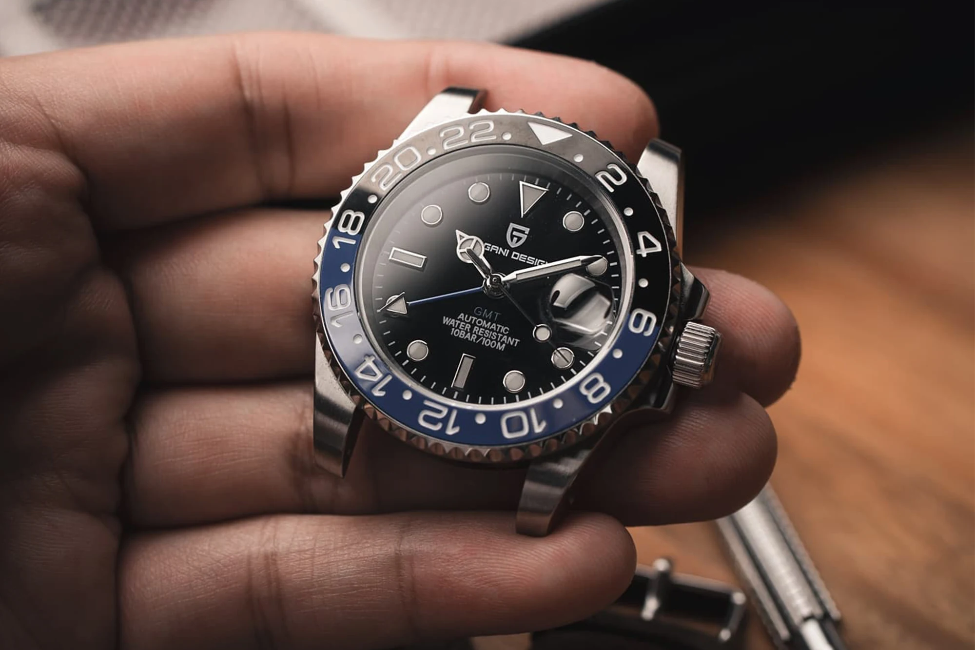 PAGANI DESIGN GMT Watches Men's Luxury Automatic Mechanical Wristwatch Sapphire Glass 40MM Stainless Steel Waterproof Watch PAGANI DESIGN GMT Watches Men's Luxury Automatic Mechanical Wristwatch Sapphire Glass 40MM Stainless Steel Waterproof Watch