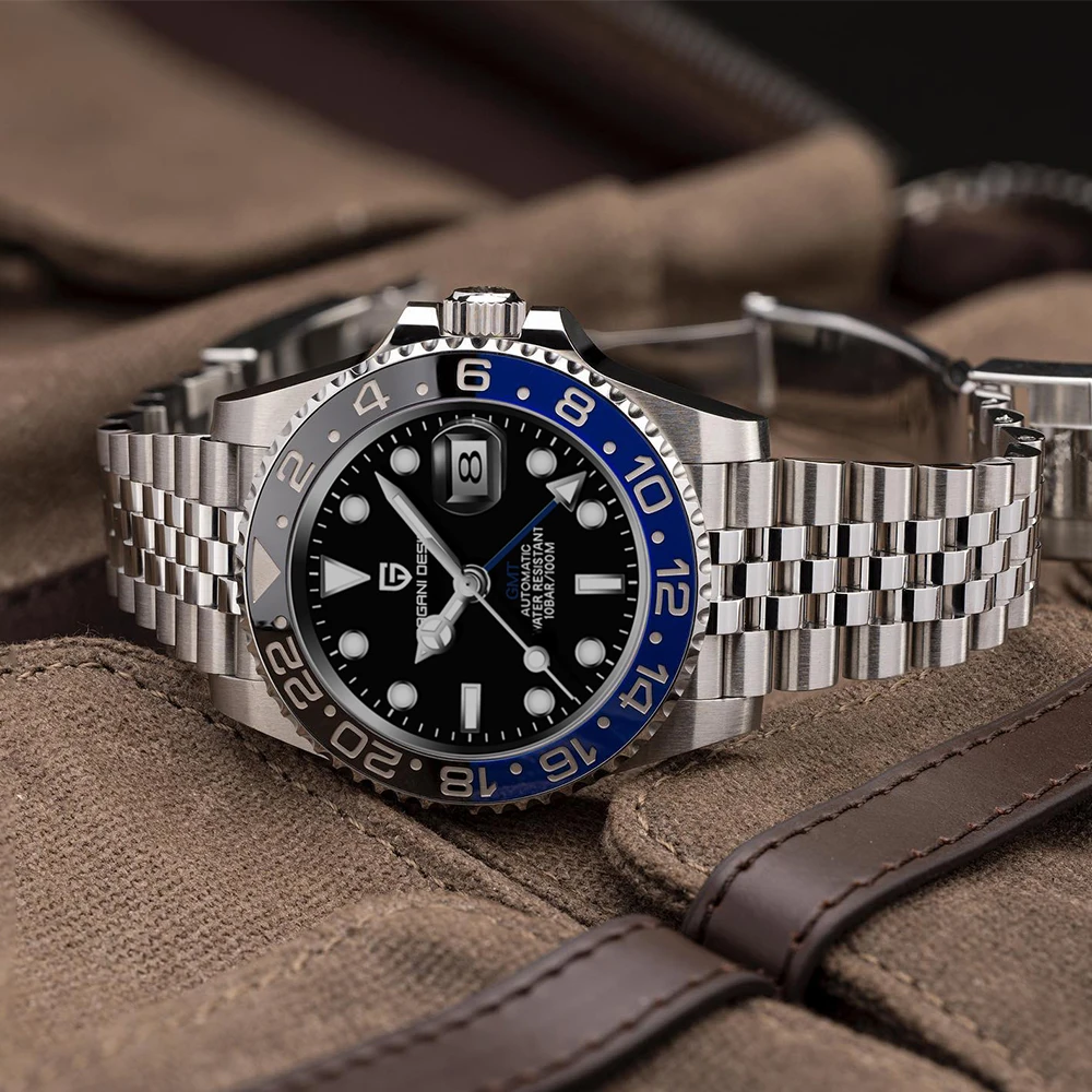 PAGANI DESIGN GMT Watches Men's Luxury Automatic Mechanical Wristwatch Sapphire Glass 40MM Stainless Steel Waterproof Watch PAGANI DESIGN GMT Watches Men's Luxury Automatic Mechanical Wristwatch Sapphire Glass 40MM Stainless Steel Waterproof Watch