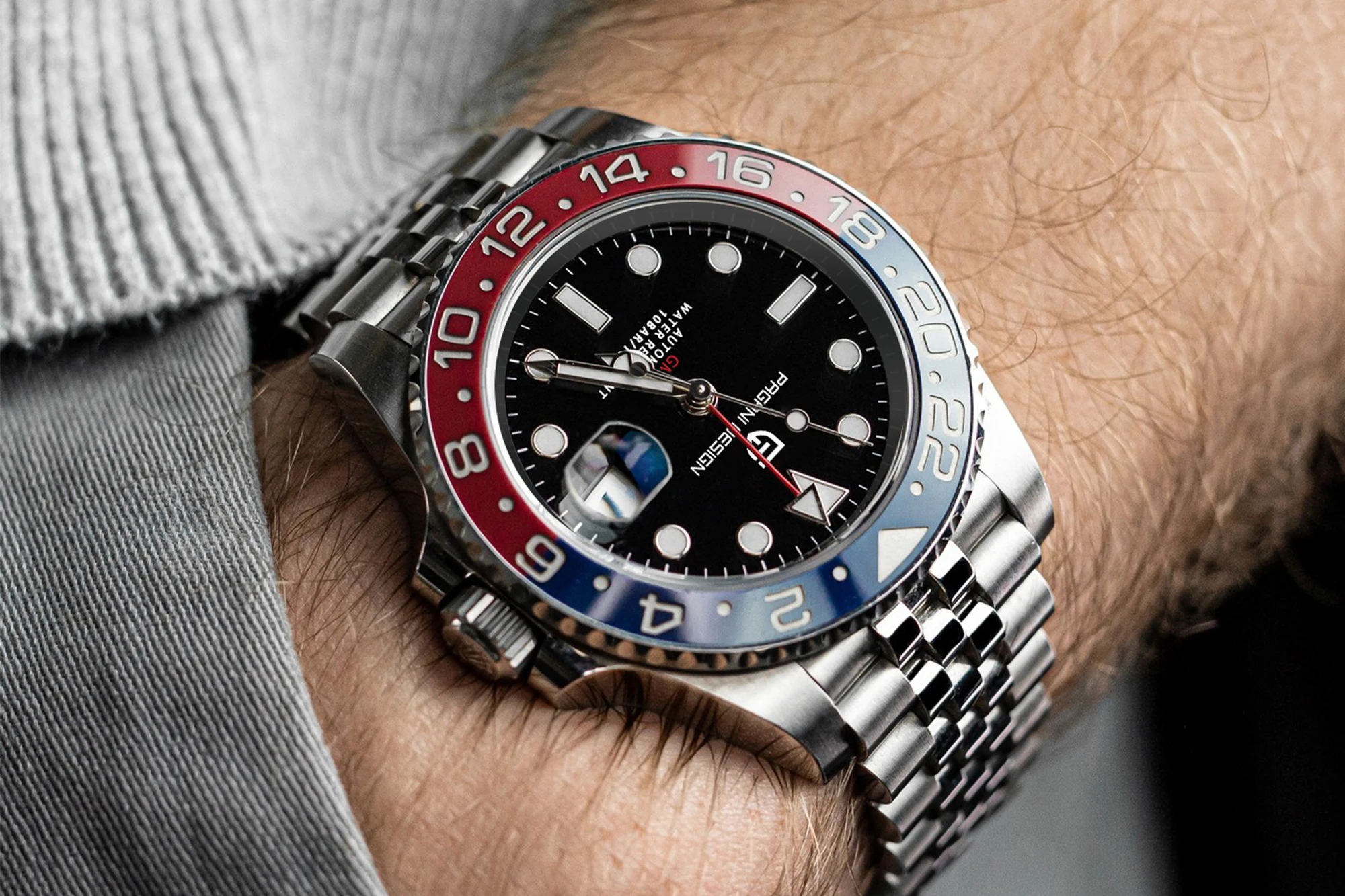 PAGANI DESIGN GMT Watches Men's Luxury Automatic Mechanical Wristwatch Sapphire Glass 40MM Stainless Steel Waterproof Watch PAGANI DESIGN GMT Watches Men's Luxury Automatic Mechanical Wristwatch Sapphire Glass 40MM Stainless Steel Waterproof Watch