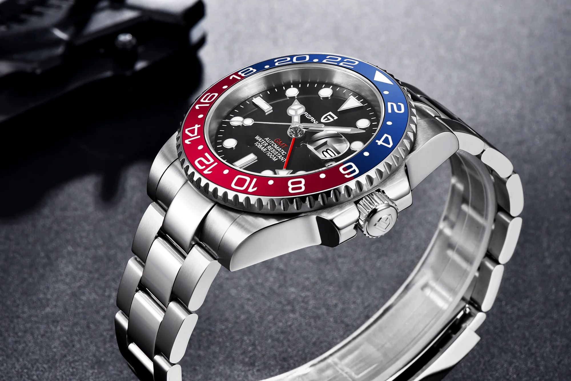 PAGANI DESIGN GMT Watches Men's Luxury Automatic Mechanical Wristwatch Sapphire Glass 40MM Stainless Steel Waterproof Watch PAGANI DESIGN GMT Watches Men's Luxury Automatic Mechanical Wristwatch Sapphire Glass 40MM Stainless Steel Waterproof Watch