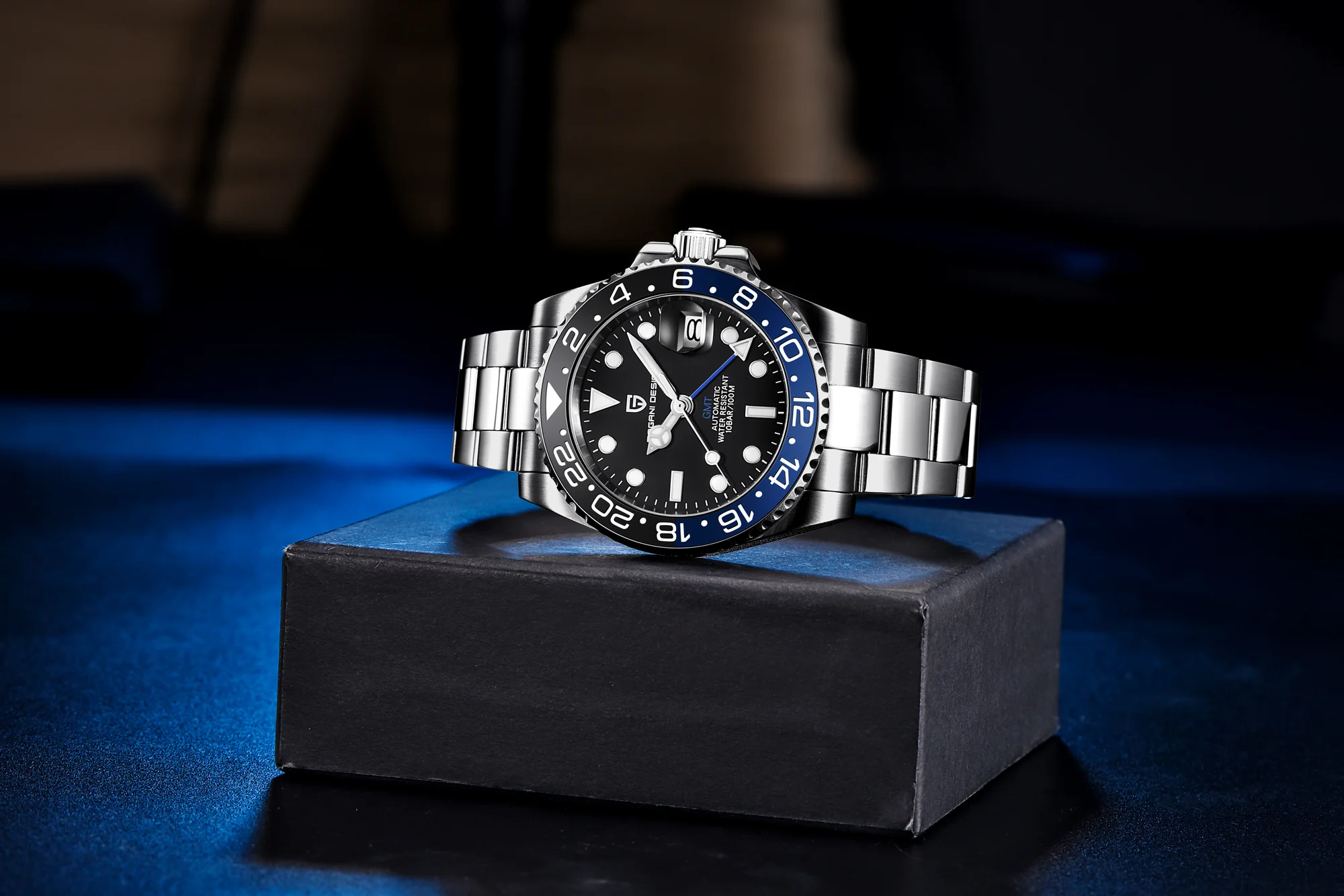 PAGANI DESIGN GMT Watches Men's Luxury Automatic Mechanical Wristwatch Sapphire Glass 40MM Stainless Steel Waterproof Watch PAGANI DESIGN GMT Watches Men's Luxury Automatic Mechanical Wristwatch Sapphire Glass 40MM Stainless Steel Waterproof Watch