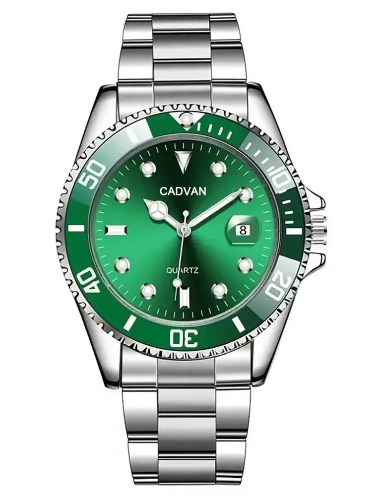 Fashion Watch Casual Clock Montre Homme Business Men Quartz Watch Calendar Green Water Wok Ghost Sport Men Wristwatch