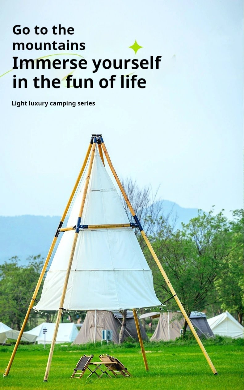 Lantern Safari Tent lamping Hotel Pyramid Sun High Quality Customizable Outdoor Camping Restaurant Pyramid Sunshade Canopy Party