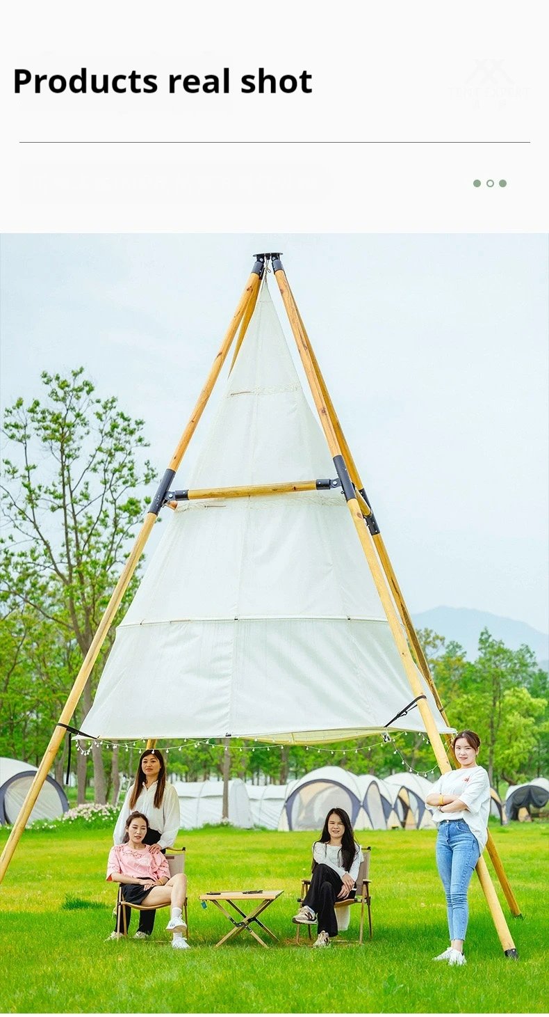 Lantern Safari Tent lamping Hotel Pyramid Sun High Quality Customizable Outdoor Camping Restaurant Pyramid Sunshade Canopy Party