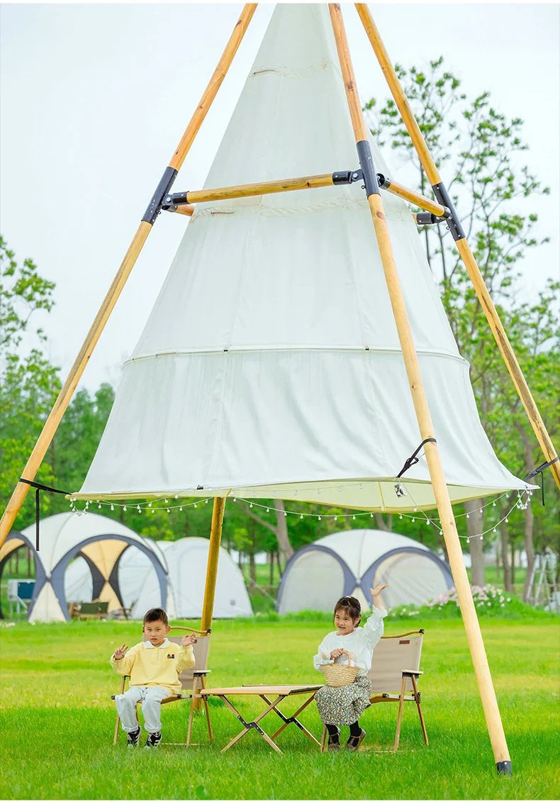 Lantern Safari Tent lamping Hotel Pyramid Sun High Quality Customizable Outdoor Camping Restaurant Pyramid Sunshade Canopy Party