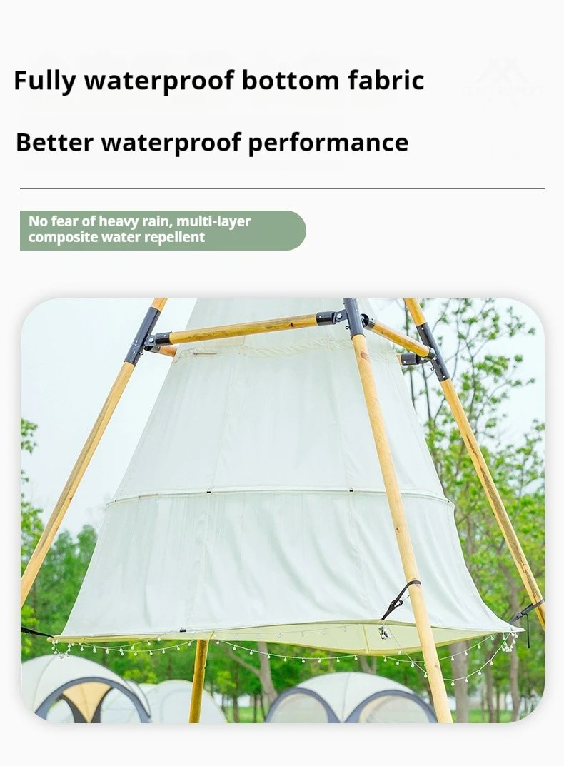 Lantern Safari Tent lamping Hotel Pyramid Sun High Quality Customizable Outdoor Camping Restaurant Pyramid Sunshade Canopy Party